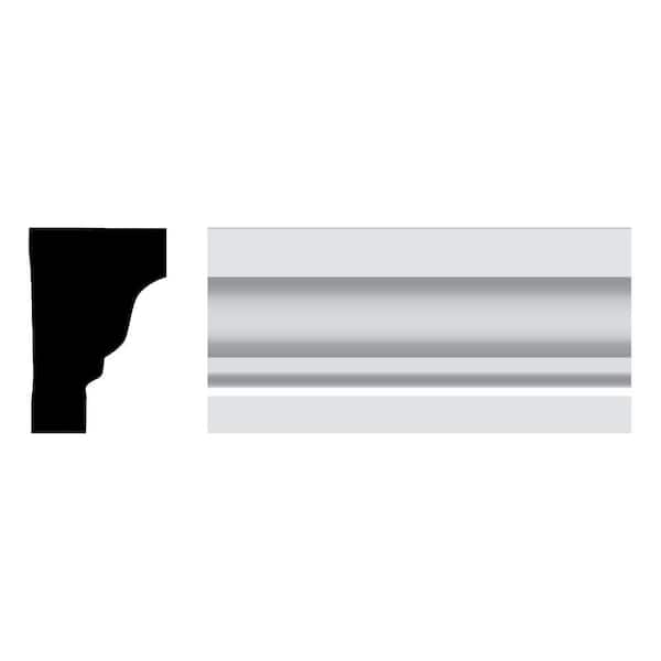 7158 1-13/32 in. x 2 in. PVC Rams Crown White Moulding