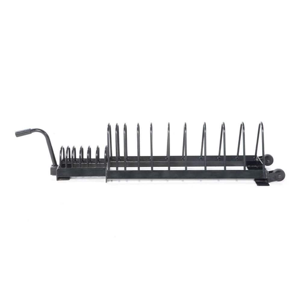 Horizontal Plate Rack with Handle and Wheels, 10 Bumper Slots, Portable Weight Rack price history on PriceWatchPro