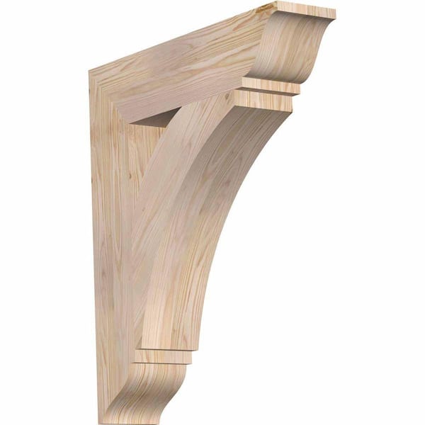 Ekena Millwork 5.5 in. x 30 in. x 26 in. Douglas Fir Thorton Traditional Smooth Bracket