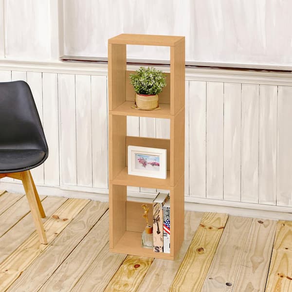 Way Basics Trio Eco zBoard Tool Free Assembly Natural Open Bookcase