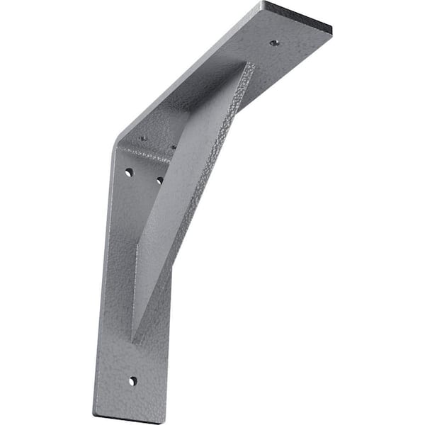 Ekena Millwork 2 in. x 8 in. x 8 in. Steel Hammered Light Blue Traditional Bracket