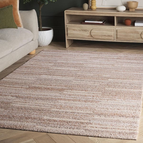 Pine 3 ft. x 5 ft. Beige/Light Rust Gradient Striped Area Rug
