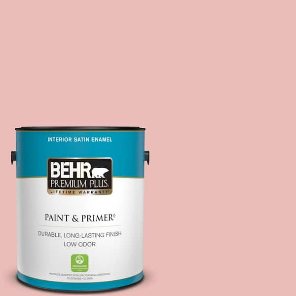 BEHR PREMIUM PLUS 1 gal. Home Decorators Collection #HDC-CT-09 Bridal Bouquet Satin Enamel Low Odor Interior Paint & Primer