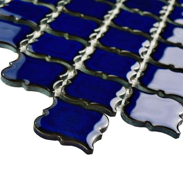 Hudson Tangier Blue Eye 12 in. x 12 in. Porcelain Floor and Wall Mosaic Tile (11.0 sq. ft./Case)