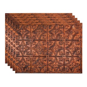 18 in. x 24 in. Traditional #1 Moonstone Copper Vinyl Backsplash Panel (Pack of 5)