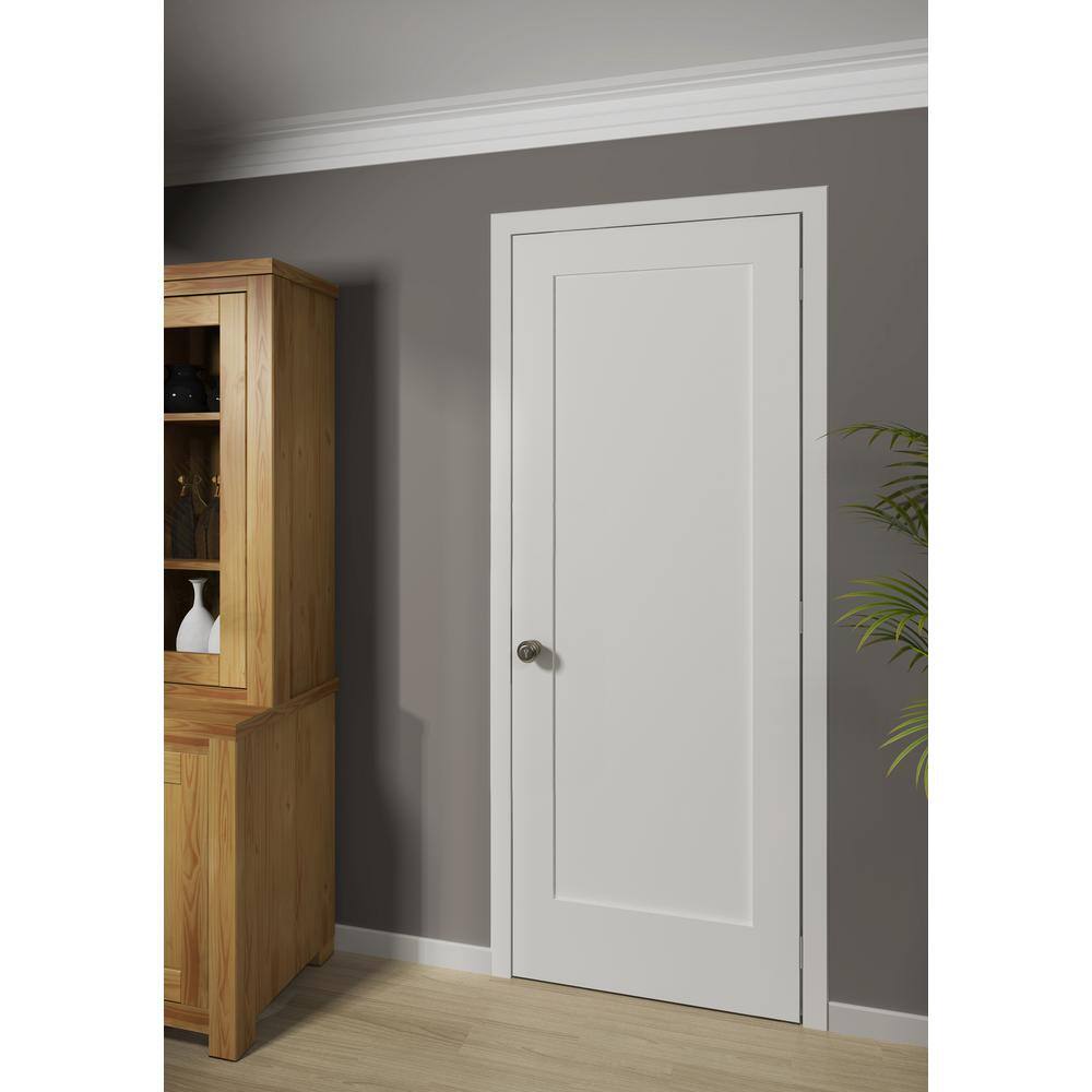 Primed White Solid Pine 28" x 80" Paneled Door
