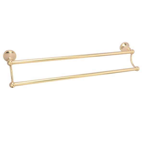 Barclay Products Gleason 24 in. Wall Mount Double Towel Bar in Antique Brass
