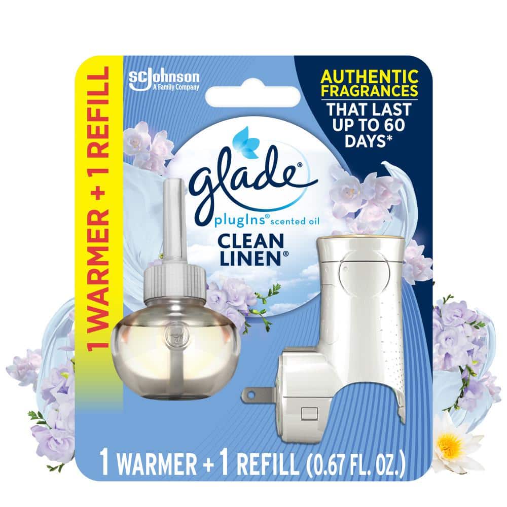 Glade 0.67 fl. oz. Clean Linen Scented Oil Plug In Air Freshener