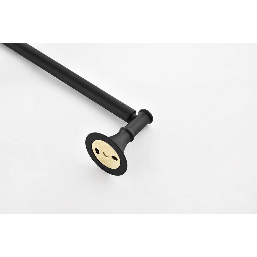Matte Black 6-Piece Brass Bathroom Hardware Set
