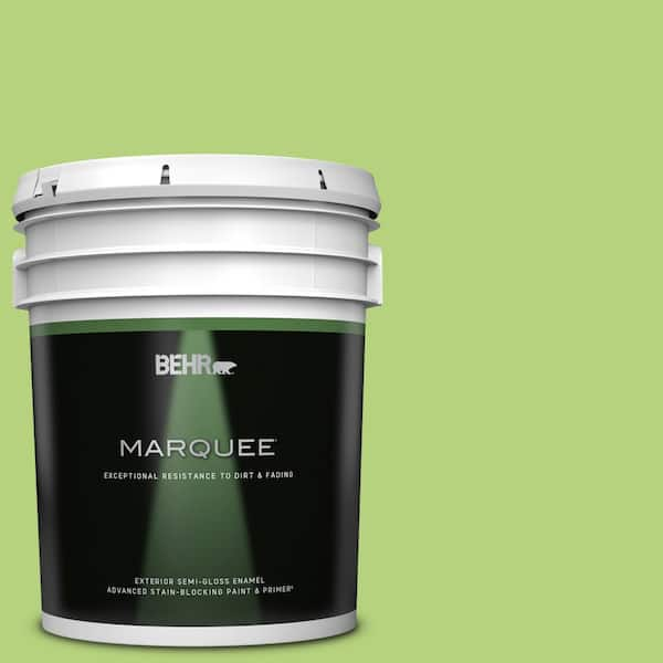 BEHR MARQUEE 5 gal. #420B-4 Tart Apple Semi-Gloss Enamel Exterior Paint & Primer