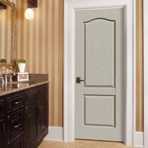 30 in. x 80 in. Princeton Desert Sand Right-Hand Smooth Solid Core Molded Composite MDF Single Prehung Interior Door
