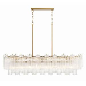 Addis 14-Light Aged Brass Chandelier with No Bulb Included