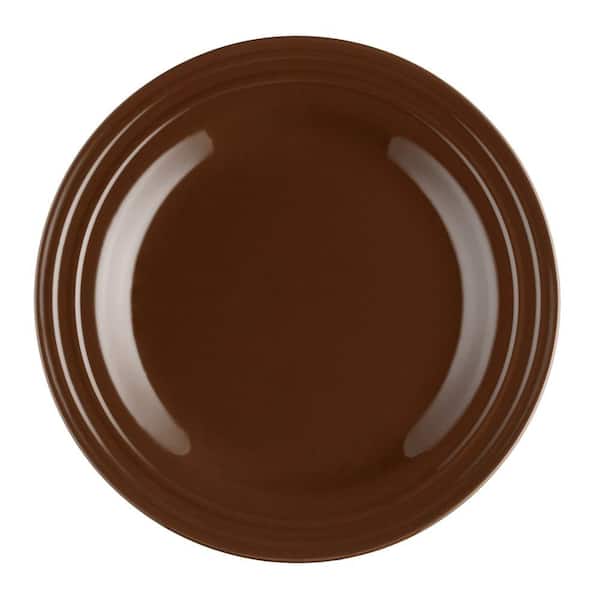 Rachael Ray Double Ridge 4-Piece Dinner Plate Set in Brown