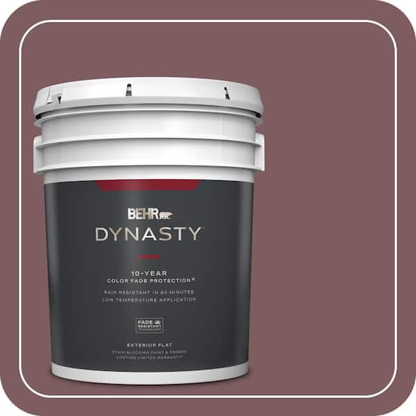 BEHR DYNASTY 5 gal. #110F-6 Purplestone Flat Exterior Stain-Blocking Paint & Primer