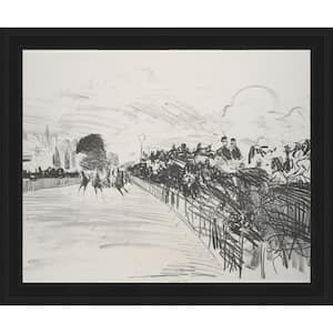 The Races by Edouard Manet Gallery Black Framed Travel Oil Painting Art Print 18.5 in. x 23.5 in.