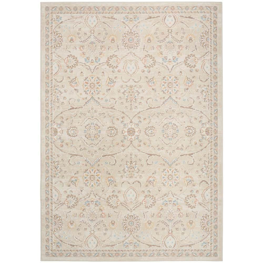 Isla Ivory 5 ft. x 7 ft. Medallion Traditional Area Rug price history on PriceWatchPro