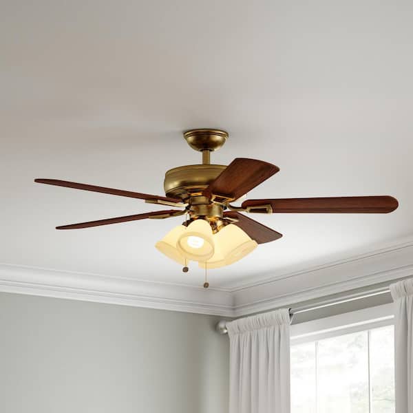 Antique Brass Led Smart Ceiling Fan