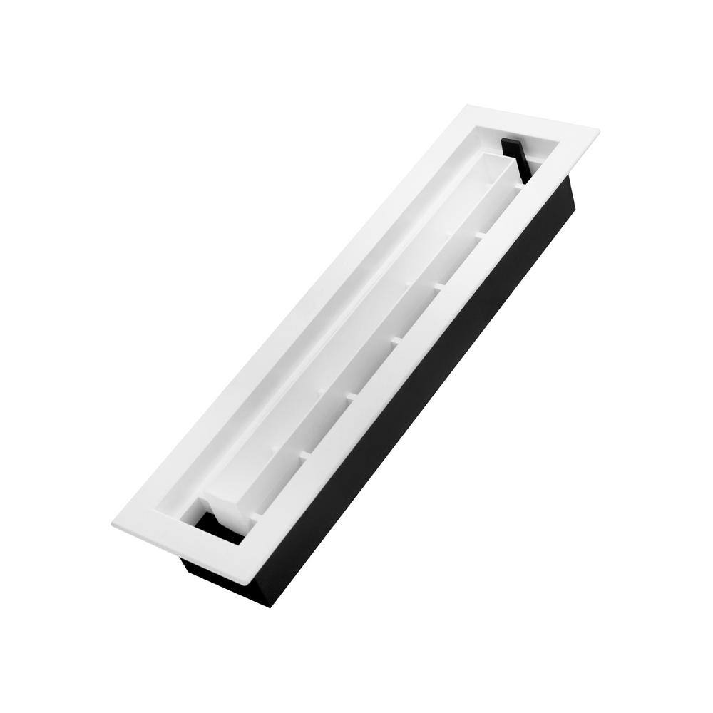 2 in. x 12 in. Customizable Plastic Floor Register in Textured White price history on PriceWatchPro