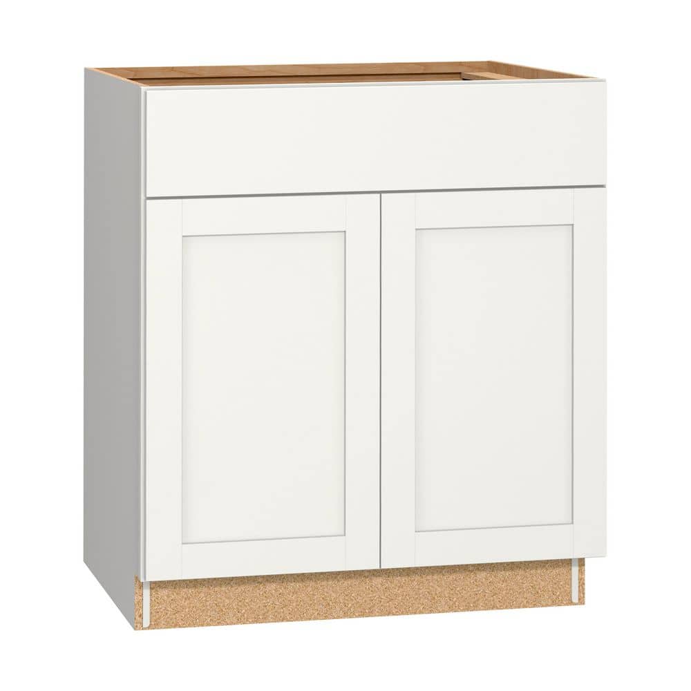 Westfield Feather White Shaker Stock Sink Base Kitchen Cabinet (30 in. W x 23.75 in. D x 35 in. H) price history on PriceWatchPro