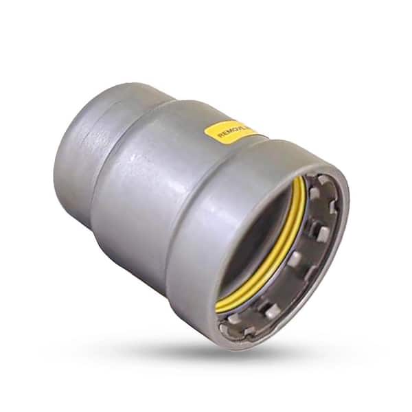 1-1/2 Carbon Steel Press Cap Fitting, HNBR Sealed, Yellow Dot - for Gas and Fuel Use
