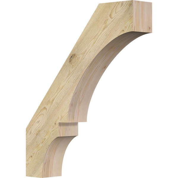 Ekena Millwork 6"W x 30"D x 36"H Balboa Rough Sawn Knee Brace, Douglas Fir