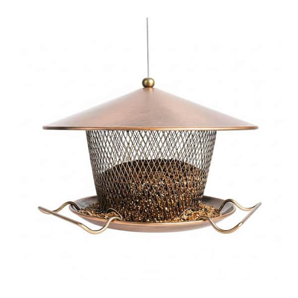 Metal Hanging Bird Seed Feeder for Wild Birds 3 lbs.