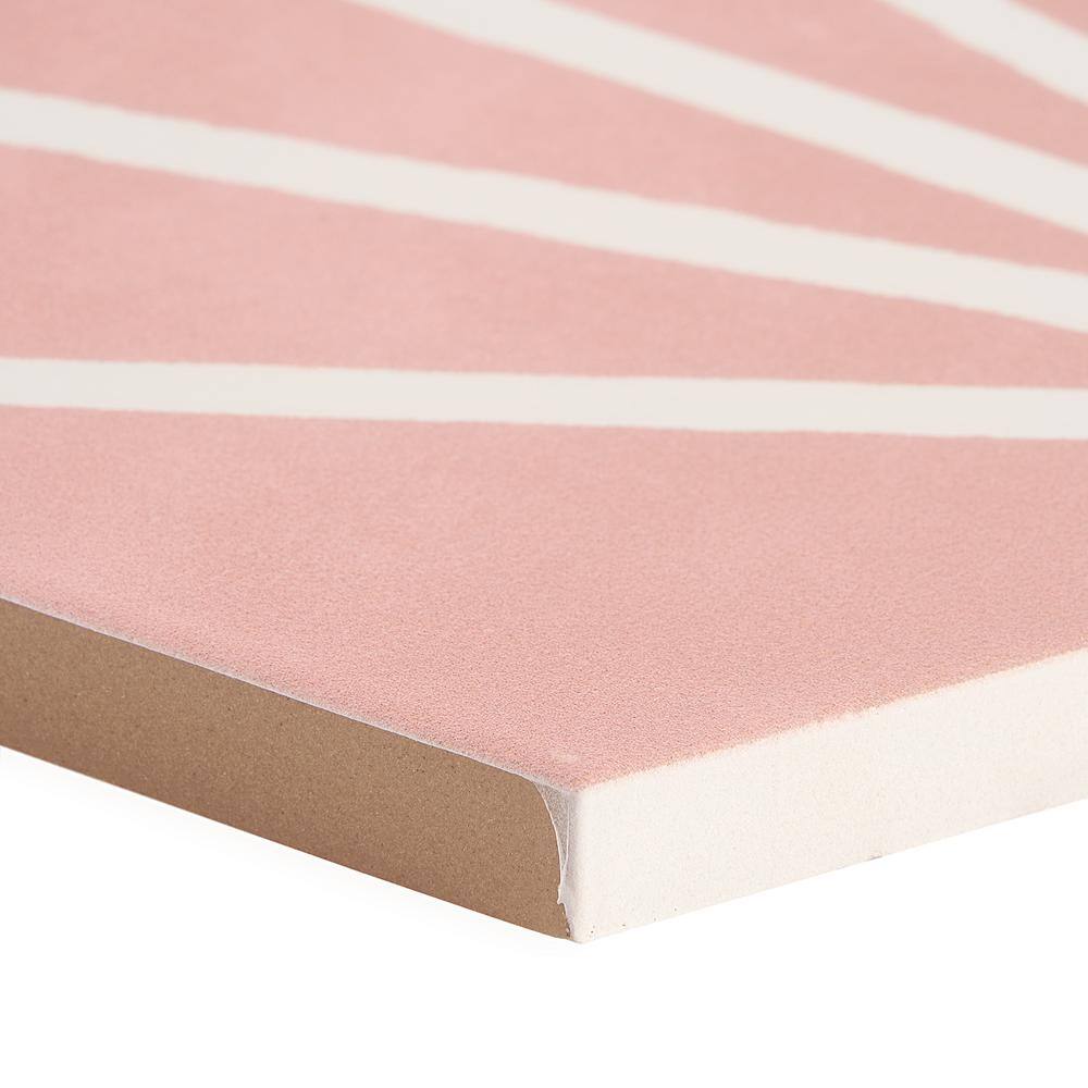 Blush Pink Matte Porcelain Hexagon Tile for Walls and Floors