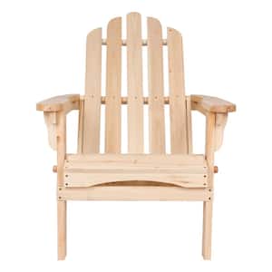Marina Natural Folding Wood Adirondack Chair