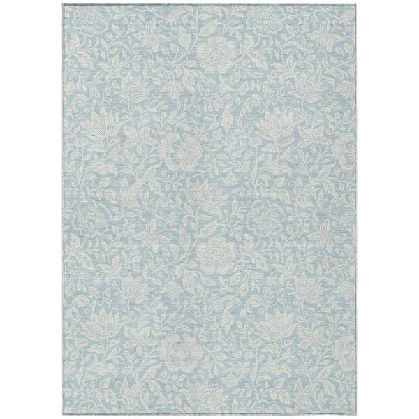Chantille Machine Washable Indoor/Outdoor Abstract ACN2572 Sky 5 ft. x 7 ft. 6 in. Area Rug