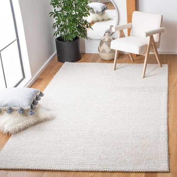 Natura 4 ft. x 6 ft. Ivory Solid Color Area Rug