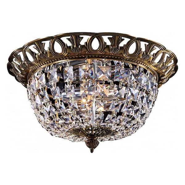 Mina 13 in. Chrome Flush Mount