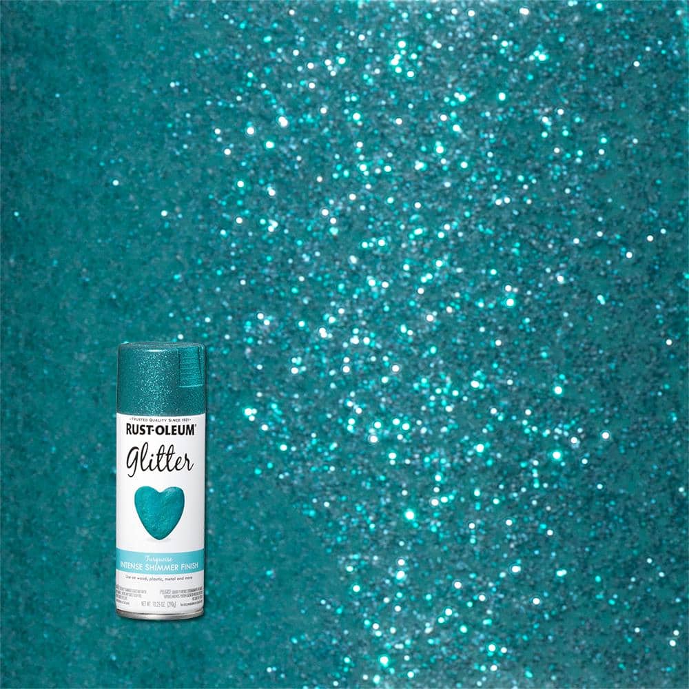 kalmeren protest maat Rust-Oleum Specialty 10.25 oz. Turquoise Glitter Spray Paint-342610 - The  Home Depot