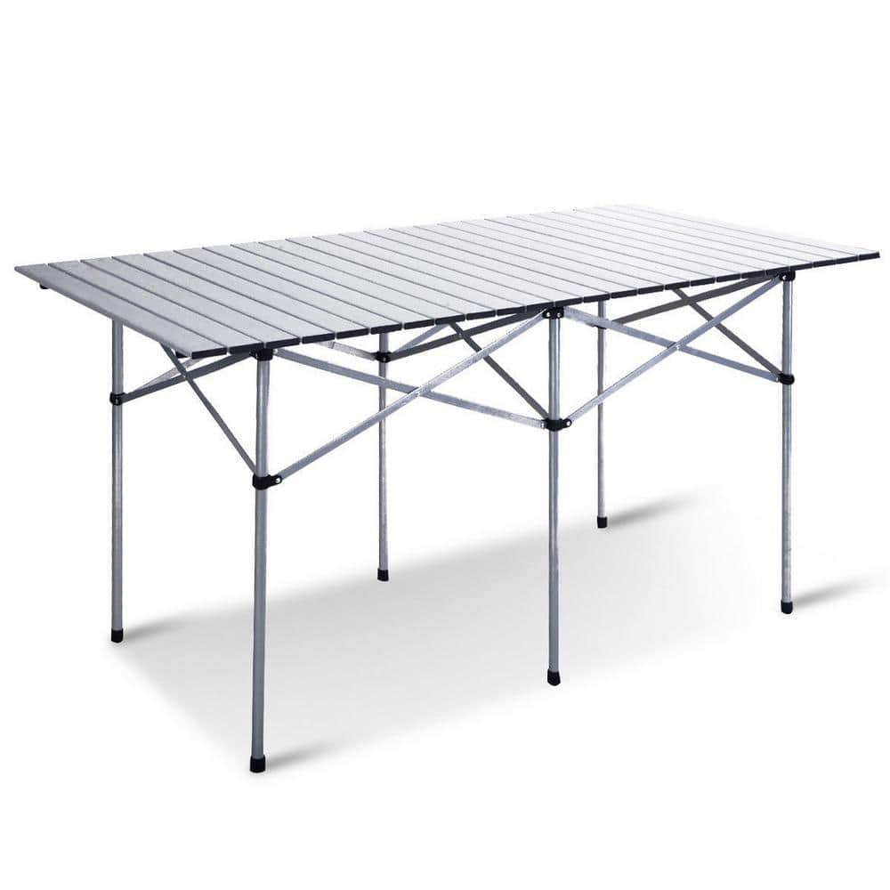55 in. Aluminum Outdoor Roll Up Folding Camping Picnic Table price history on PriceWatchPro