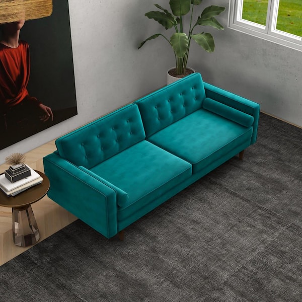 Freedom green deals velvet couch