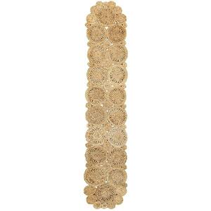 Natural Jute Rectangle 1 ft. 4 in. x 6 ft. 8 in. Indoor Natural Table Runner