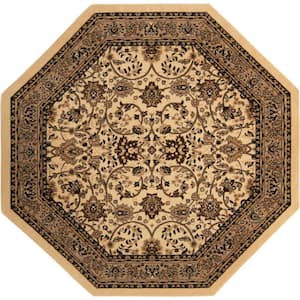 Sialk Hill Washington Ivory 7 ft. 10 in. x 7 ft. 10 in. Area Rug