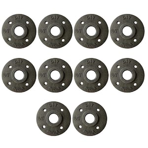 3/4 in. Black Malleable Iron FPT Floor Flange (10-Pack)
