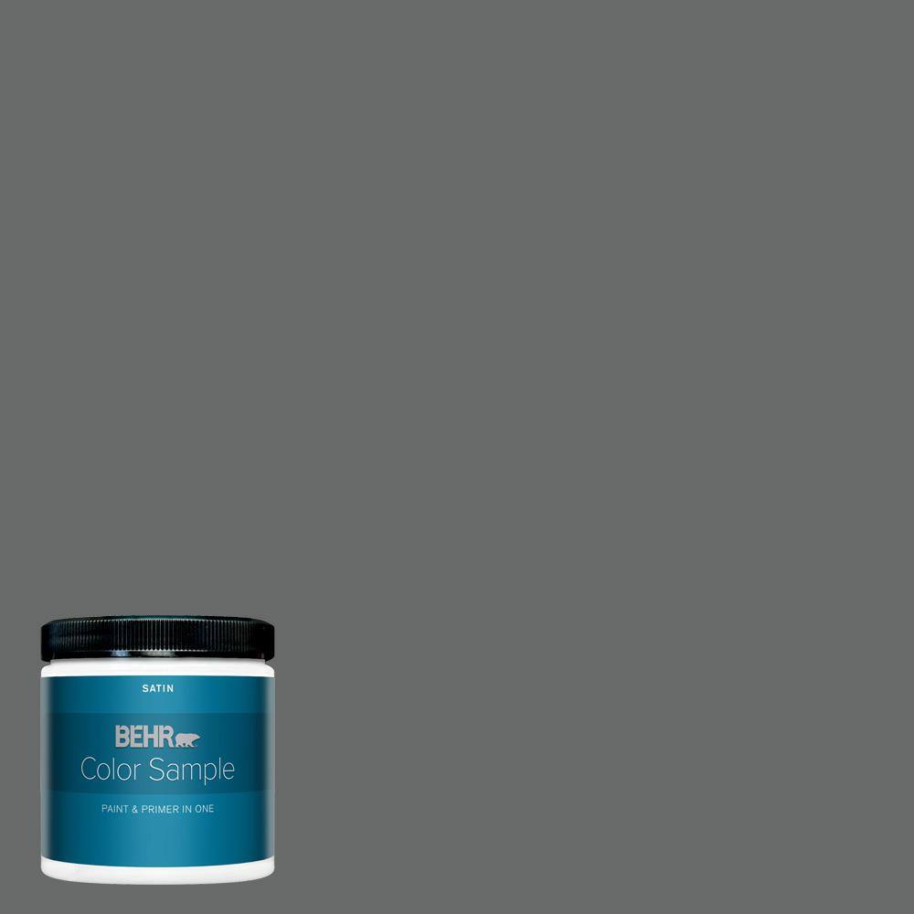 BEHR PREMIUM PLUS 8 oz. #PPU26-02 Imperial Gray Satin Enamel Interior ...