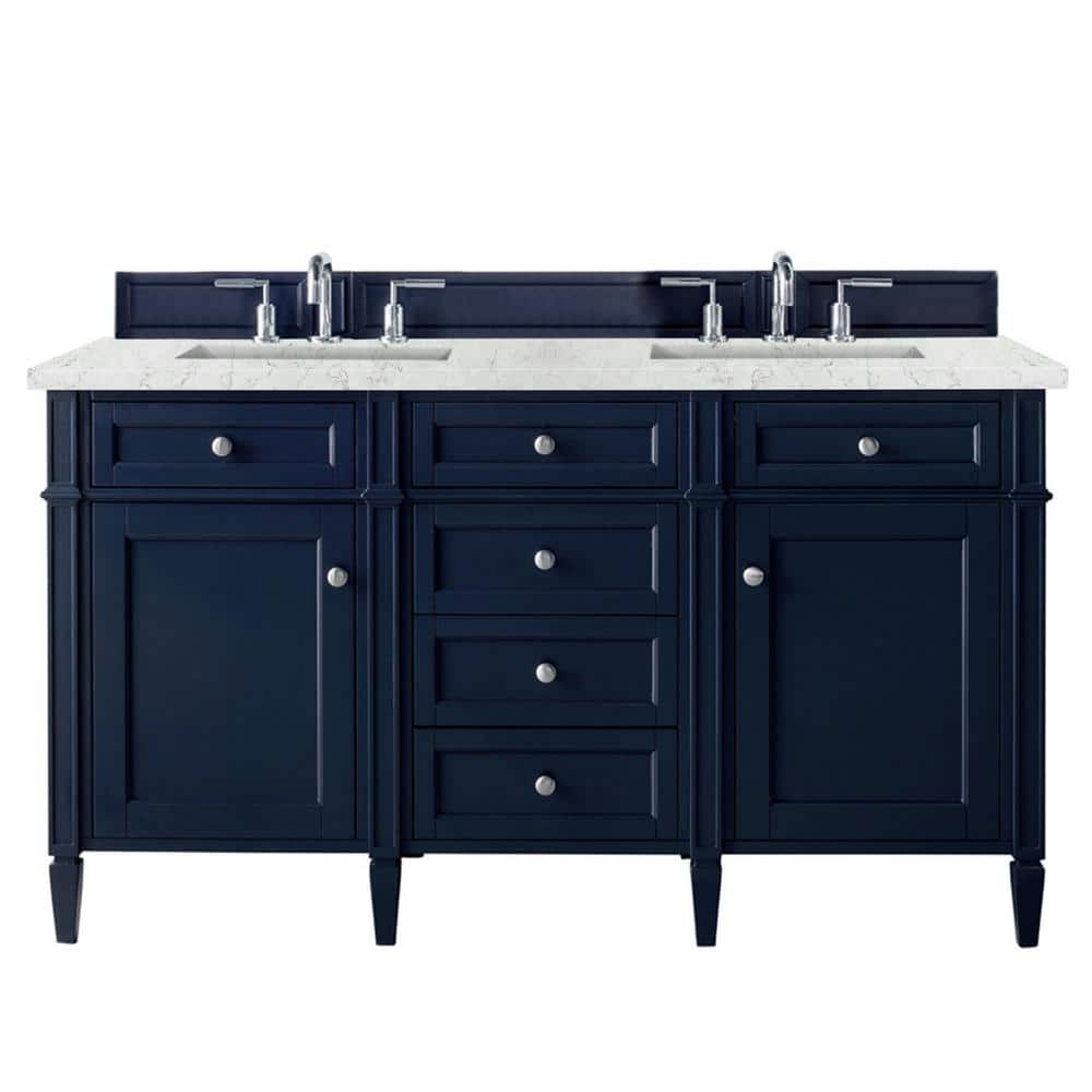 Brittany 60 in. W x 23.5 in.D x 34 in. H Double Bath Vanity in Victory Blue