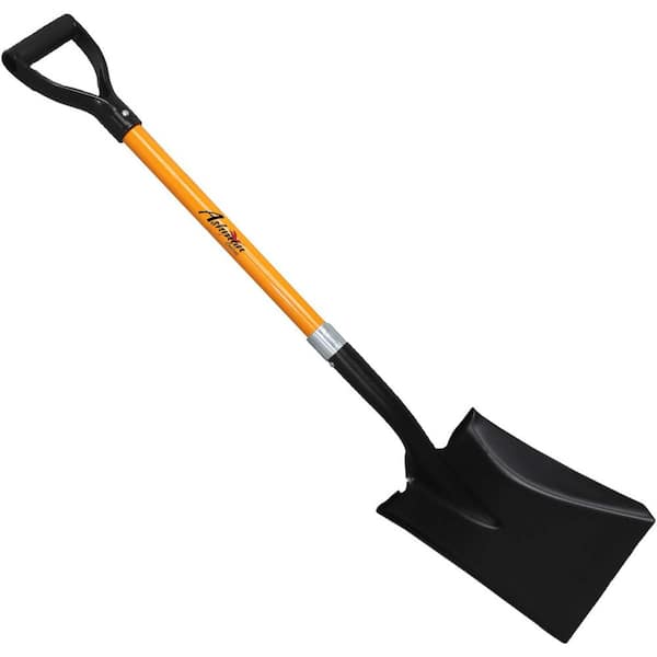 Ashman Online Ashman 41 in. Heavy-Duty Fiberglass Durable Handle Length Rubber Grip D-Handle with Metal Blade Transfer Shovel (1-Pack)