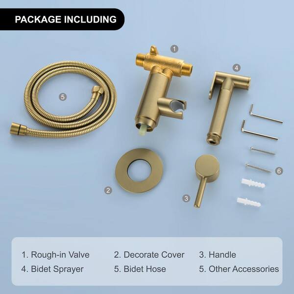FORCLOVER Single-Handle Bidet Faucet with Sprayer Holder in FORCLOVER Single-Handle Bidet Faucet with Sprayer Holder in