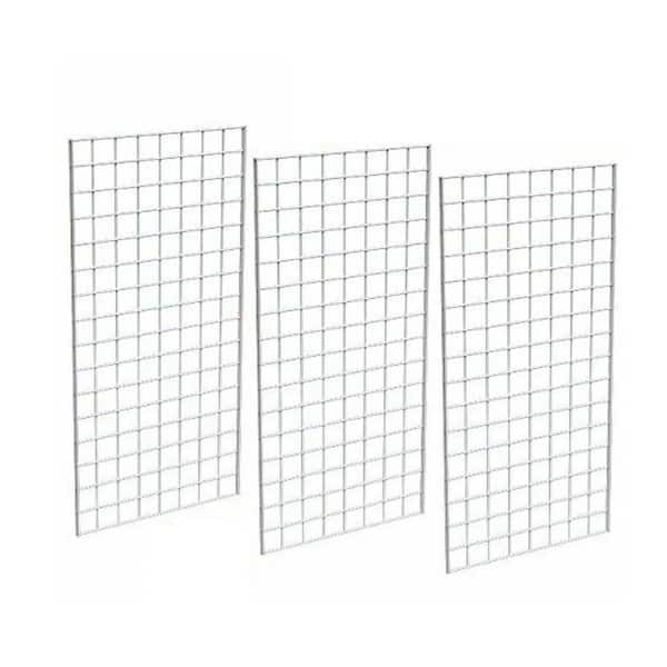 Only Hangers 48 in. H x 24 in. W Commercial Grade Gridwall/Pegboard Panel Set (3-Pack) White Metal