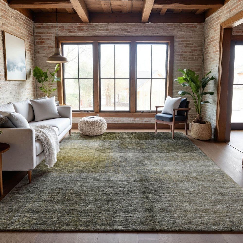 Mayfield Premium Machine Washable Abstract AMF1096 Taupe 3 ft. x 5 ft. Area Rug price history on PriceWatchPro