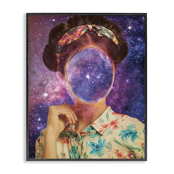 Stupell Industries Space To Think Portrait by Mary Urban Black Framed Abstract Giclee Art Print 20 in. x 16 in.