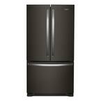25.2 cu. ft. French Door Refrigerator in Fingerprint Resistant Black Stainless with Internal Water Dispenser