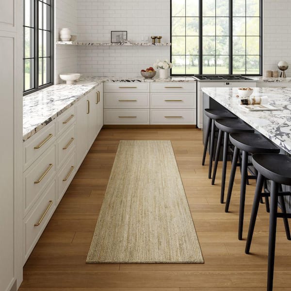 nuLOOM Rigo Chunky Loop Jute Off-White 7 ft. Farmhouse Round