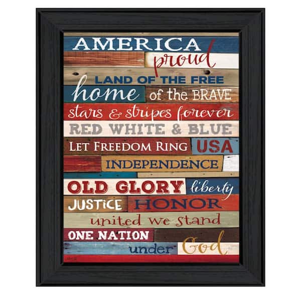 HomeRoots Charlie America Proud 1-Piece Framed Wall Art 14 in. x 10 in.
