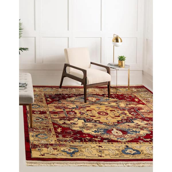 District Potomac Red 8 ft. x 8 ft. Square Rug