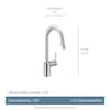 Align Brushed Gold 15.63 in. H Pull Down Sprayer Kitchen Faucet with 360° Spout Swivel and Power Boost