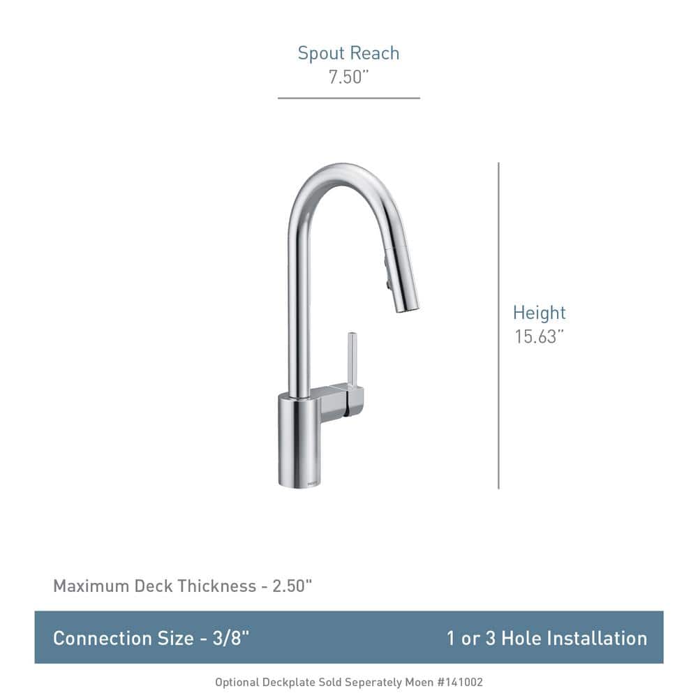 Brushed Gold Stainless Steel Modern Kitchen Faucet with Pull-out Spray